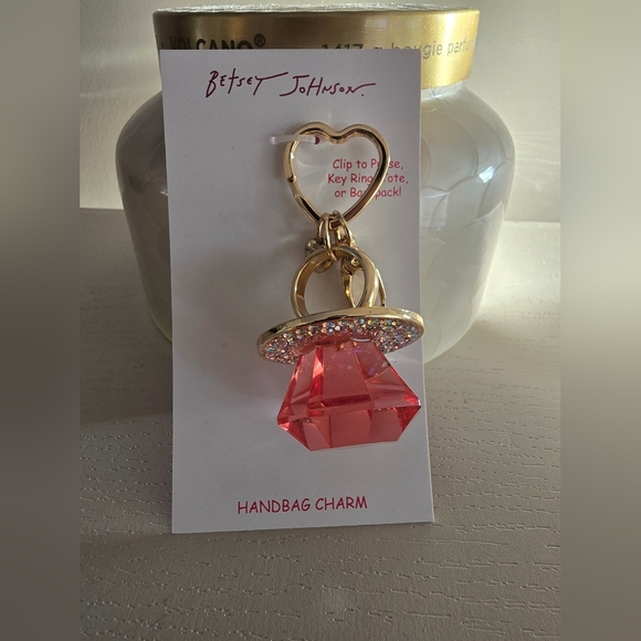 NWT Betsey Johnson Ring Pop Ketchain/Handbag Charm - Picture 2 of 7